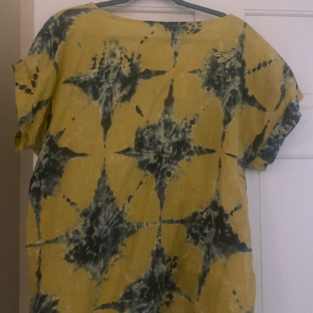 100% linen top Italian designer